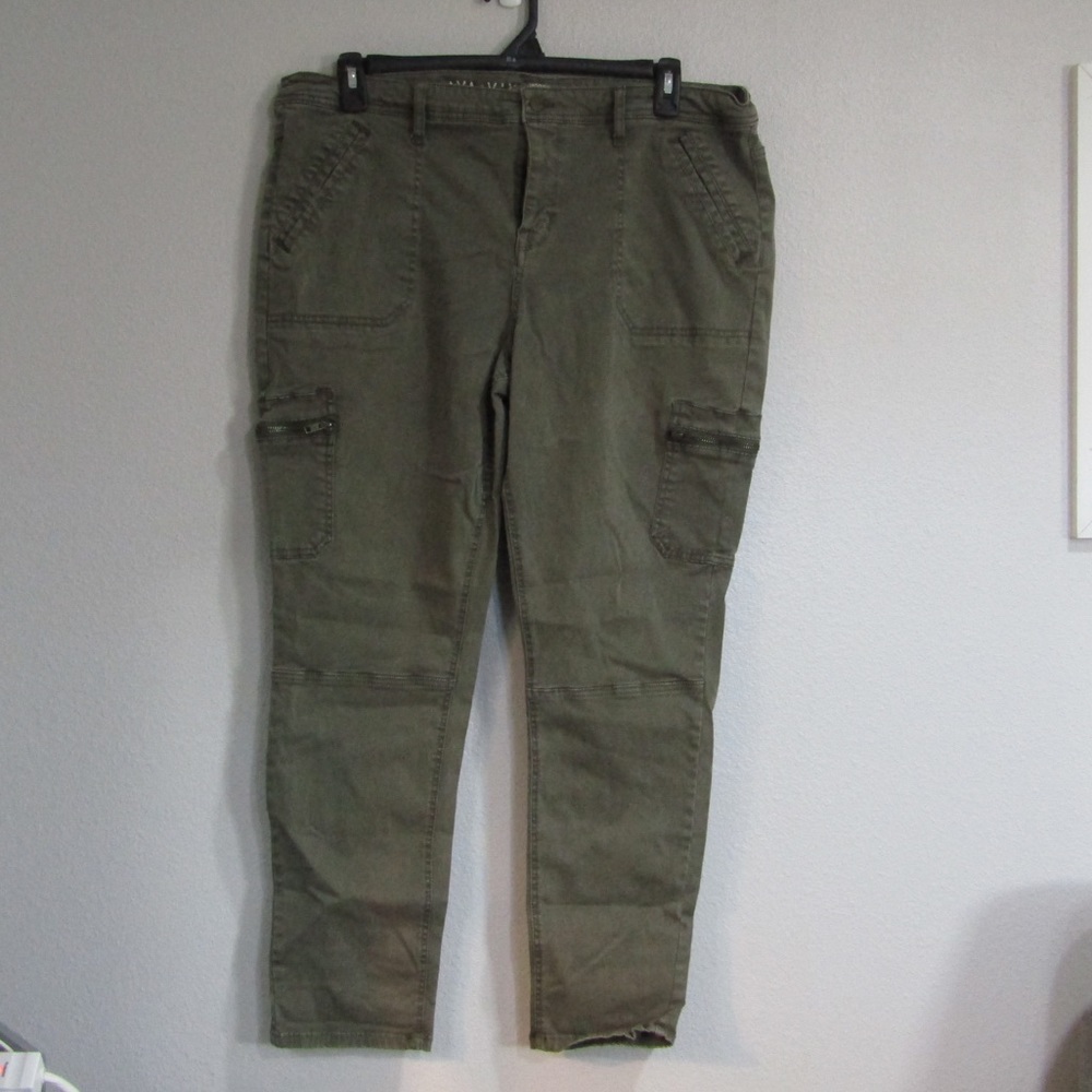 Green Cargo Jeggings - Plus Size